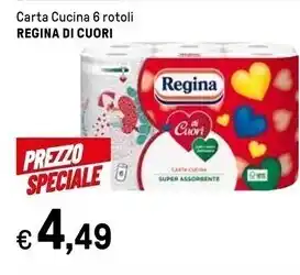 Regina carta cucina 6 rotoli di cuori
