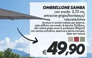Ombrellone samba