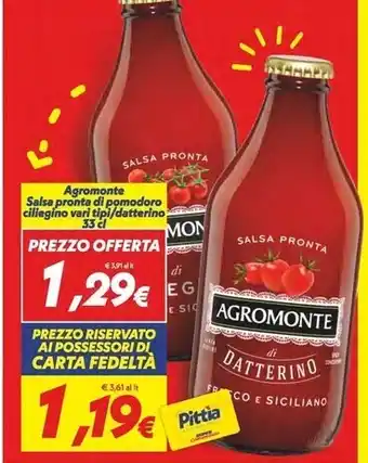 Agromonte salsa pronta di pomodoro ciliegino