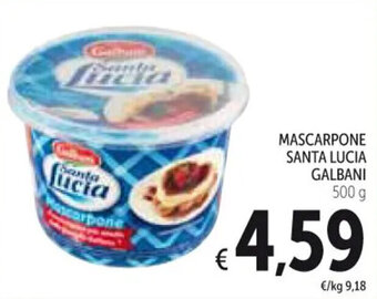 Spazio Conad MASCARPONE SANTA LUCIA GALBANI 500 g offerta