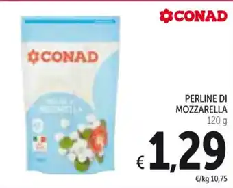 Spazio Conad PERLINE DI MOZZARELLA 120 g offerta