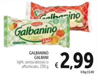 Spazio Conad GALBANINO GALBANI light, senza lattosio o affumicato, 230 g offerta