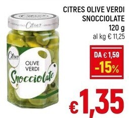 A&O Citres olive verdi snocciolate 120 g offerta