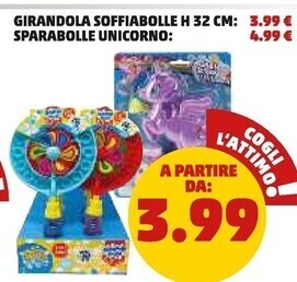 PENNY Girandola soffiabolle h 32 cm offerta