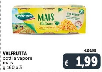 Valfrutta cotti a vapore mais