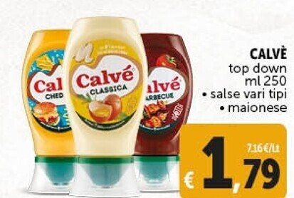 Gourmet Déco Calvè top down offerta