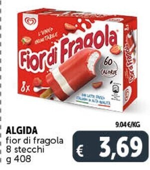 Gourmet Déco Algida fior di fragola 8 stecchi offerta