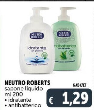Gourmet Déco Neutro roberts sapone liquido idratante offerta