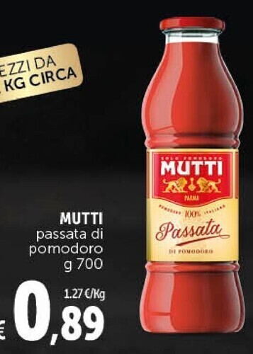 Gourmet Déco Mutti passata di pomodoro offerta