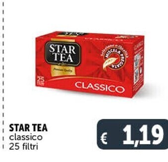 Gourmet Déco Star tea classico 25 filtri offerta