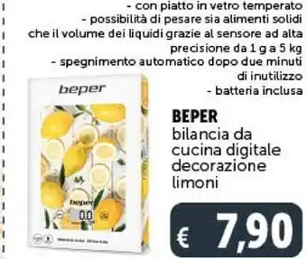 Beper bilancia da cucina digitale decorazione limoni
