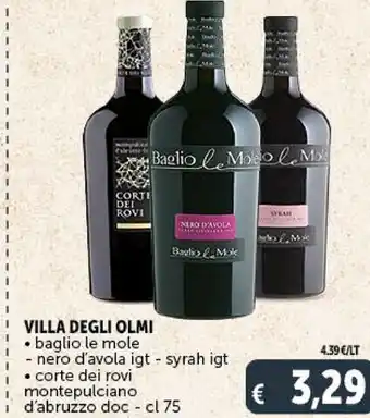 Villa degli olmi baglio le mole - nero avola igt - syrah igt