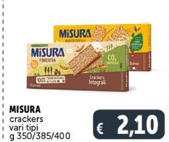 Misura crackers vari tipi
