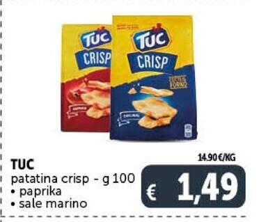 Gourmet Déco Tuc patatina crisp paprika offerta