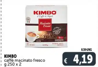 Kimbo caffè macinato fresco g 250 x 2