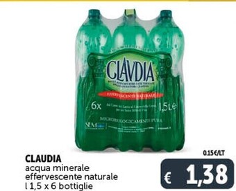 Claudia acqua minerale effervescente naturale