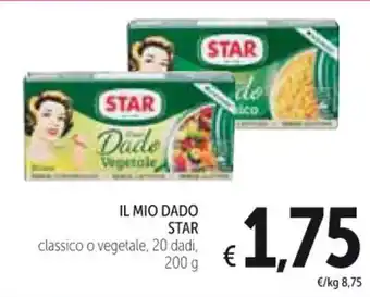 Spazio Conad IL MIO DADO STAR classico o vegetale, 20 dadi, 200 g offerta