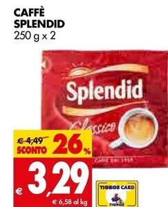 Tigros Splendid caffe offerta