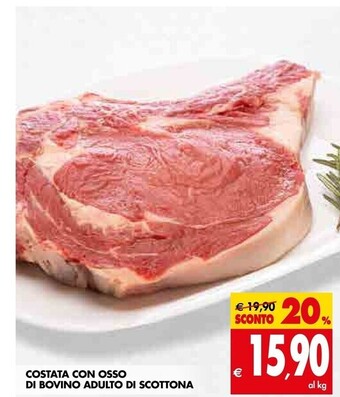 Tigros Costata con osso di bovino adulto di scottona offerta