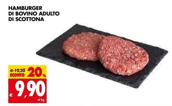 Tigros Hamburger di bovino adulto di scottona offerta