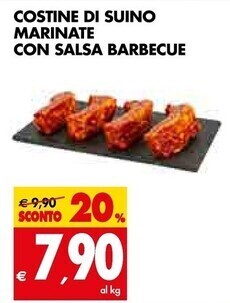 Tigros Costine di suino marinate con salsa barbecue offerta