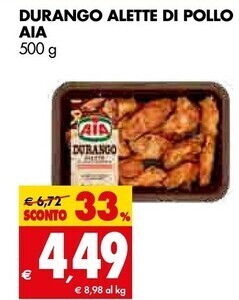 Aia durango alette di pollo