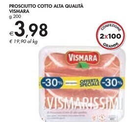 Bennet Vismara prosciutto cotto alta qualità offerta
