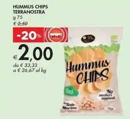 Bennet Terranostra hummus chips offerta