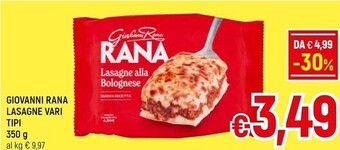 A&O Giovanni rana lasagne vari tipi 350 g offerta