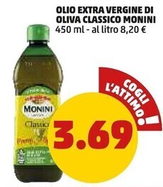 PENNY Monini olio extra vergine di oliva classico offerta