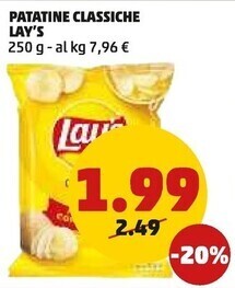 PENNY Lay's patatine classiche offerta