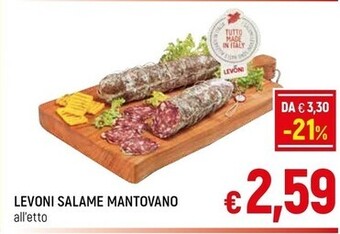 A&O Levoni salame mantovano offerta