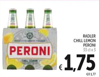Spazio Conad RADLER CHILL LEMON PERONI 33 cl x 3 offerta