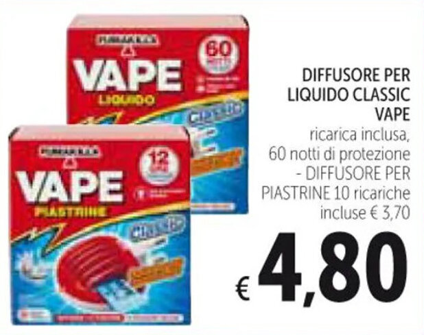Spazio Conad DIFFUSORE PER LIQUIDO CLASSIC VAPE offerta