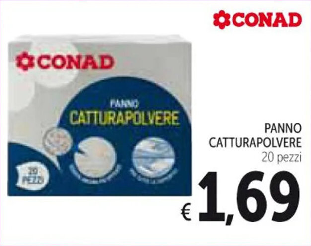 Spazio Conad PANNO CATTURAPOLVERE 20 pezzi offerta