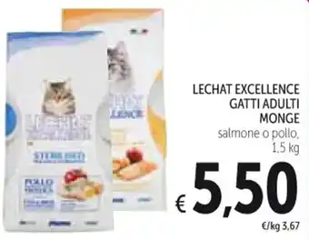 Spazio Conad LECHAT EXCELLENCE GATTI ADULTI MONGE 1,5 kg offerta