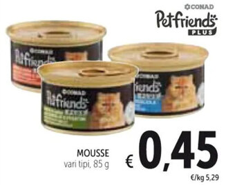 Spazio Conad MOUSSE vari tipi, 85 g offerta
