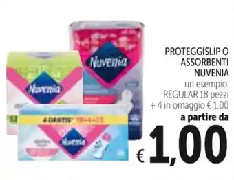 Spazio Conad PROTEGGISLIP O ASSORBENTI NUVENIA offerta
