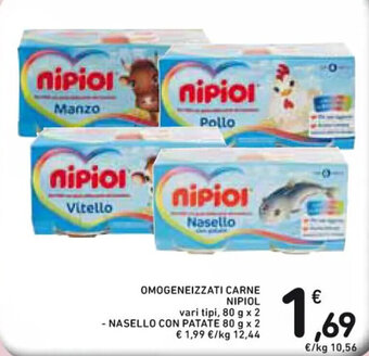 OMOGENEIZZATI CARNE NIPIOL vari tipi, 80 g x 2