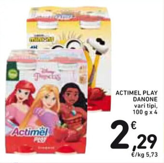 Spazio Conad ACTIMEL PLAY DANONE vari tipi, 100 g x 4 offerta
