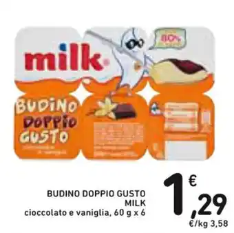 Spazio Conad BUDINO DOPPIO GUSTO MILK cioccolato e vaniglia, 60 g x 6 offerta