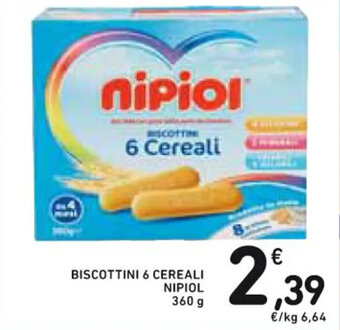 BISCOTTINI 6 CEREALI NIPIOL 360 g