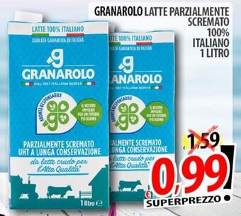 Il Genio Supermercato GRANAROLO LATTE PARZIALMENTE SCREMATO 100% ITALIANO 1 LITRO offerta