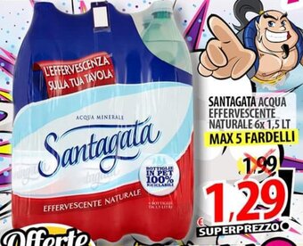SANTAGATA ACQUA EFFERVESCENTE NATURALE 6x 1,5 LT