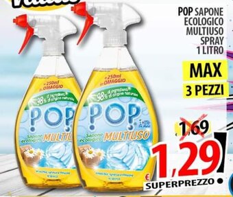 Il Genio Supermercato POP SAPONE ECOLOGICO MULTIUSO SPRAY 1 LITRO offerta