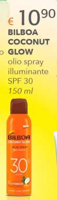 Acqua & Sapone BILBOA COCONUT GLOW olio spray illuminante SPF 30 150 ml offerta