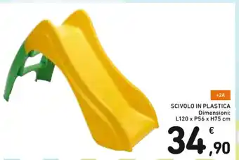 Spazio Conad SCIVOLO IN PLASTICA L120 x P56 x H75 cm offerta