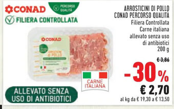 Conad ARROSTICINI DI POLLO CONAD PERCORSO QUALITÀ 200 g offerta