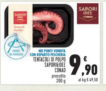 Conad TENTACOLI DI POLPO SAPORI&IDEE CONAD 200 g offerta