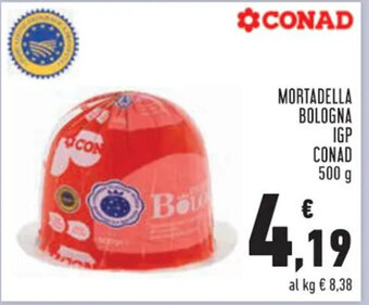 Conad MORTADELLA BOLOGNA IGP CONAD 500 g offerta